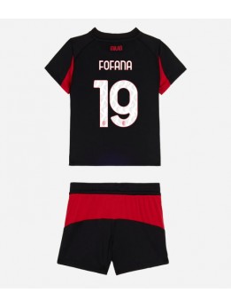 AC Milan Youssouf Fofana #19 Replika Hemmakläder Barn 2025-26 Kortärmad (+ byxor)